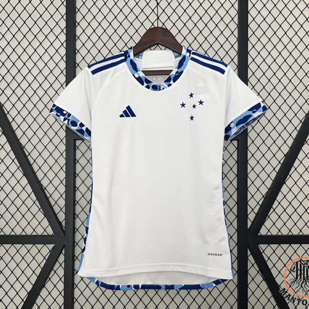 Camisa Feminina Futebol Cruzeiro - Modelo 2024 - Branca