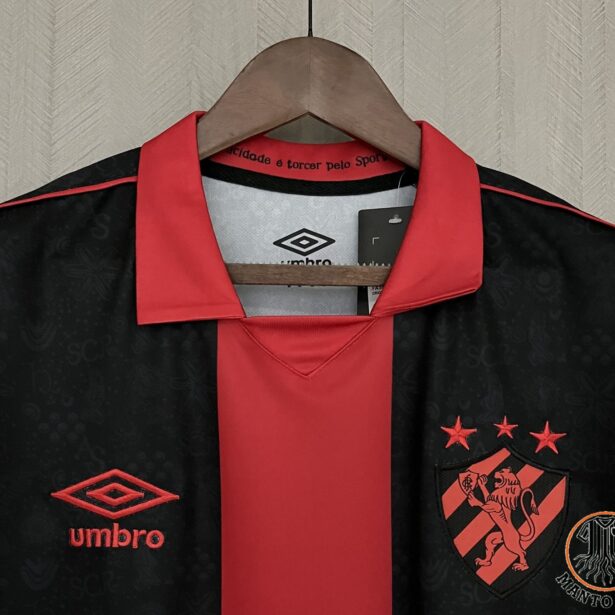 Miniatura de Camisa Futebol Sport – Modelo 2024 – Preta e Vermelha