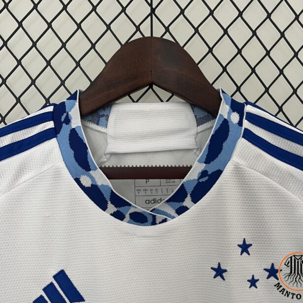 Miniatura de Camisa Feminina Futebol Cruzeiro – Modelo 2024 – Branca