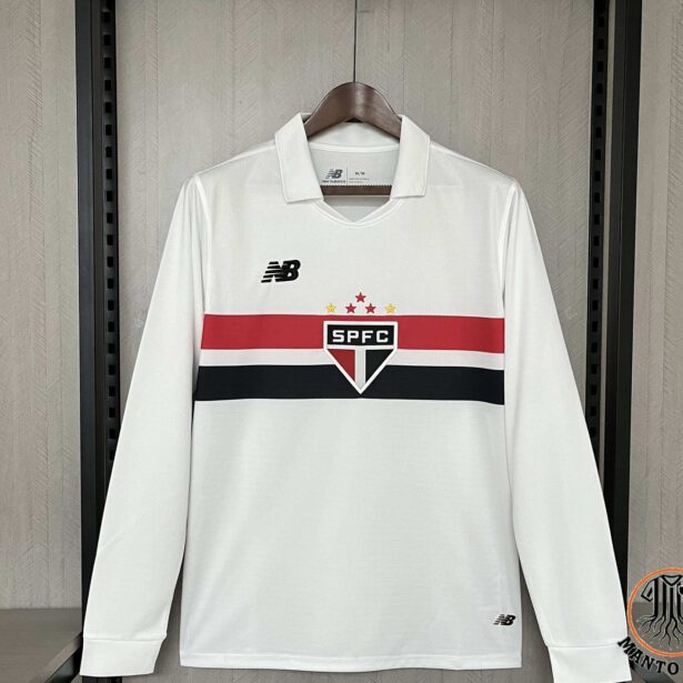 Camisa Futebol São Paulo - Modelo Manga Longa Mandante 2025