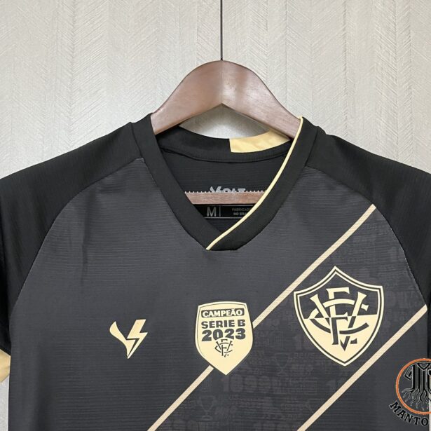 Miniatura de Camisa Futebol Vitória – Modelo Feminina 2024 – Preta