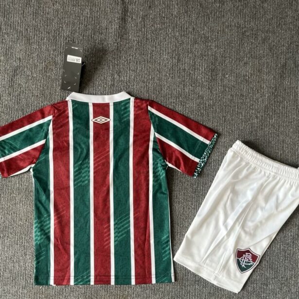 Miniatura de Kit Camisa e Shorts Futebol Fluminense – Infantil -Tricolor