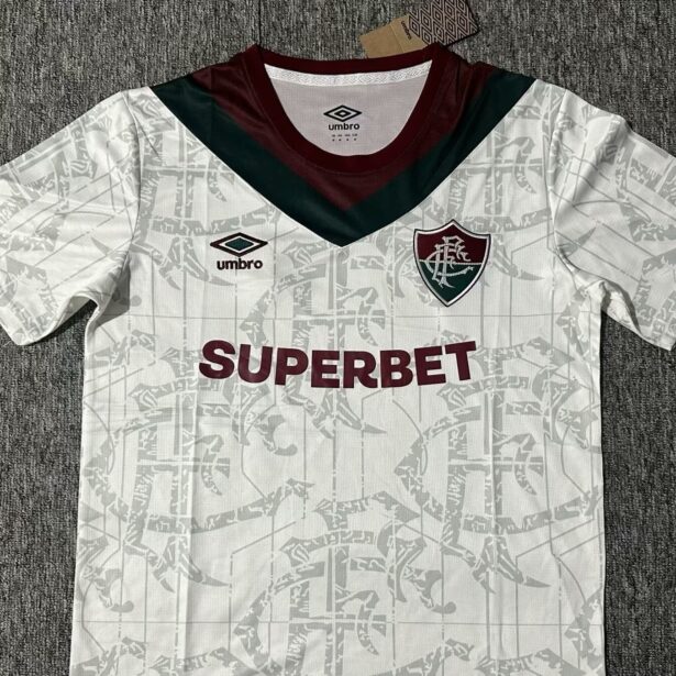 Camisa Futebol Fluminense - Modelo 2024 - Branca com Patrocínio