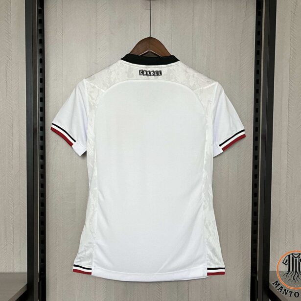 Miniatura de Camisa Futebol Santa Cruz – Modelo Feminina 2024 -Branca