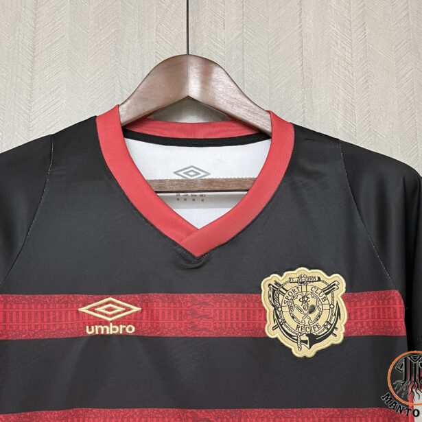 Miniatura de Camisa Futebol Sport – Modelo Feminina 2024 – Rubro Negra