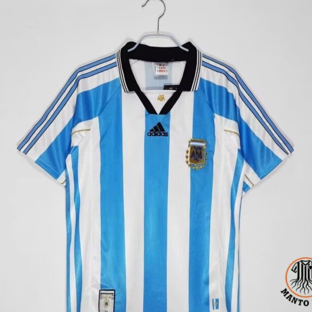 Miniatura de Camisa Futebol Seleção da Argentina – Modelo Retrô 1998