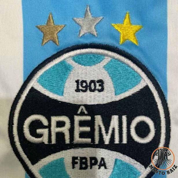 Miniatura de Camisa Futebol Grêmio – Modelo Retrô 2000 -Tricolor