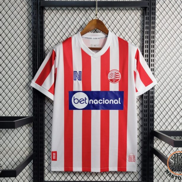 Camisa Futebol Náutico - Modelo 2024 - Branca e Vermelha