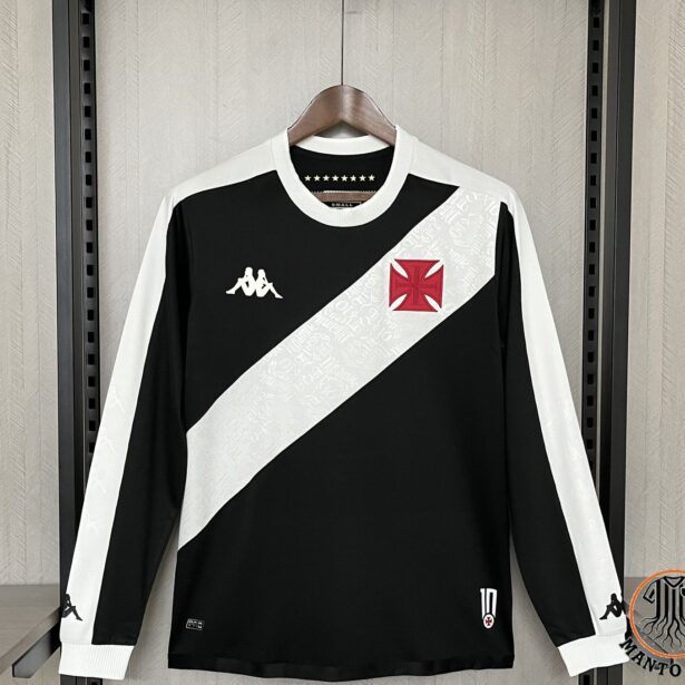 Camisa Futebol Vasco - Modelo Manga Longa 2024 - Preta