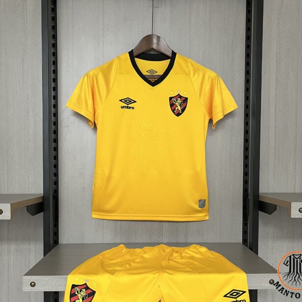 Kit Camisa e Shorts Futebol Sport Recife - Infantil - Amarelo