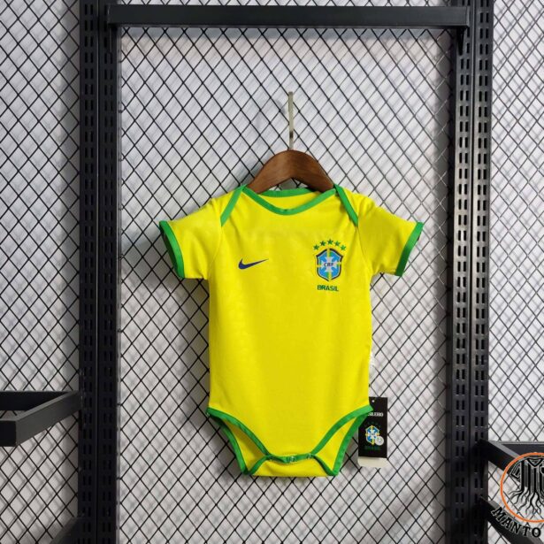 Camisa Futebol Seleção Brasileira - Body Bebê
