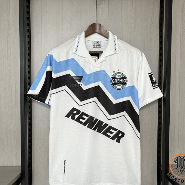 Camisa Futebol Grêmio - Modelo Retrô 1996 - Branca