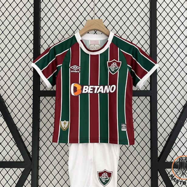 Kit Camisa e Shorts Futebol Fluminense- Infantil Modelo 2023 -Tricolor