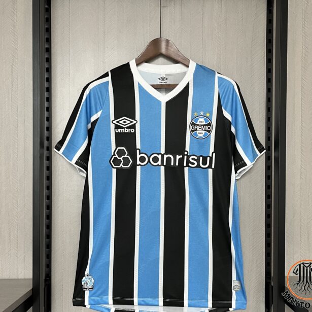 Camisa Futebol Grêmio - Modelo 2024 - Azul e Preto