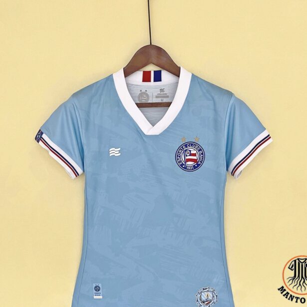 Camisa Futebol Bahia - Modelo Feminina 2024 - Azul Clara