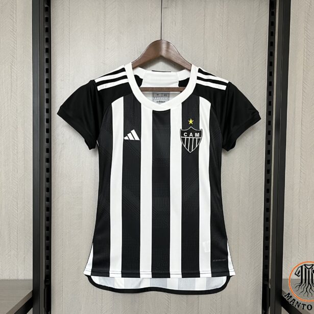 Camisa Feminina Futebol Atlético Mineiro -Modelo 2024- Preta