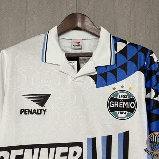 Miniatura de Camisa Futebol Grêmio – Modelo Retrô 1995 – Branca