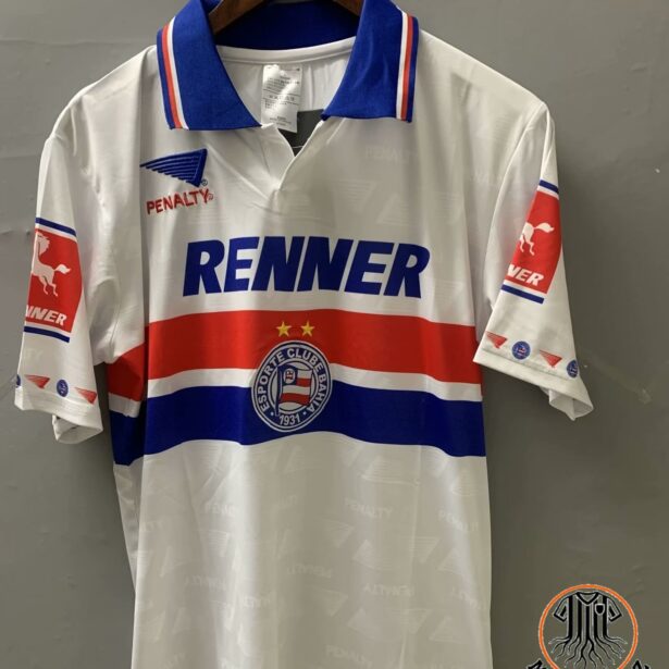 Camisa Futebol Bahia - Modelo Retrô 1996 - Branca