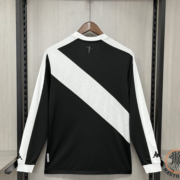 Miniatura de Camisa Futebol Vasco – Modelo Manga Longa 2024 – Preta