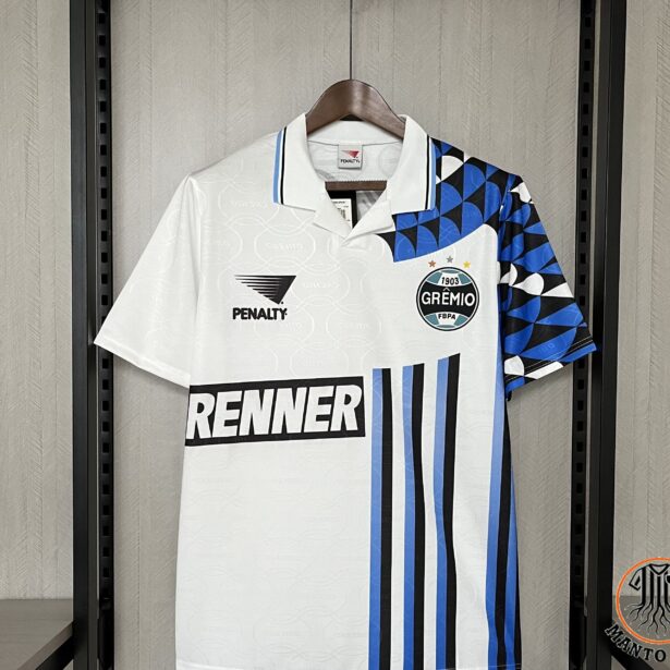 Camisa Futebol Grêmio - Modelo Retrô 1995 - Branca