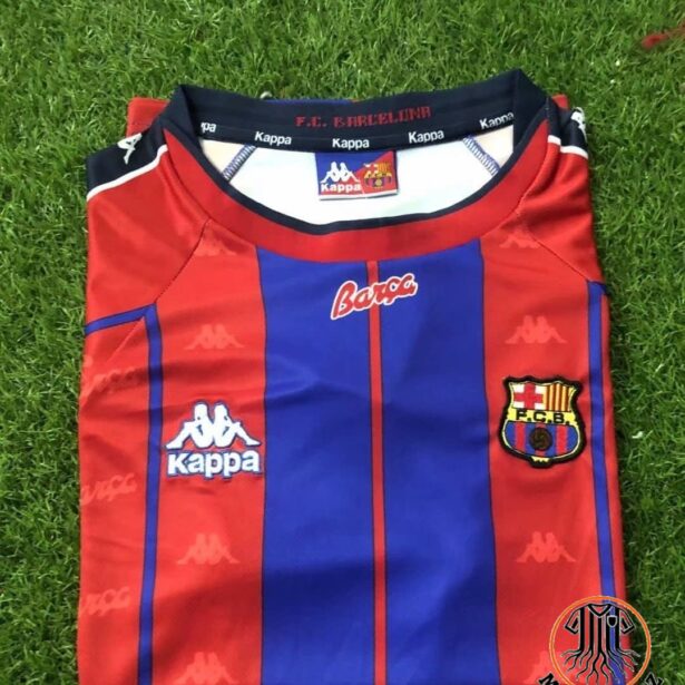 Miniatura de Camisa Futebol Barcelona- Azul e Grena – Retrô – Modelo 1998