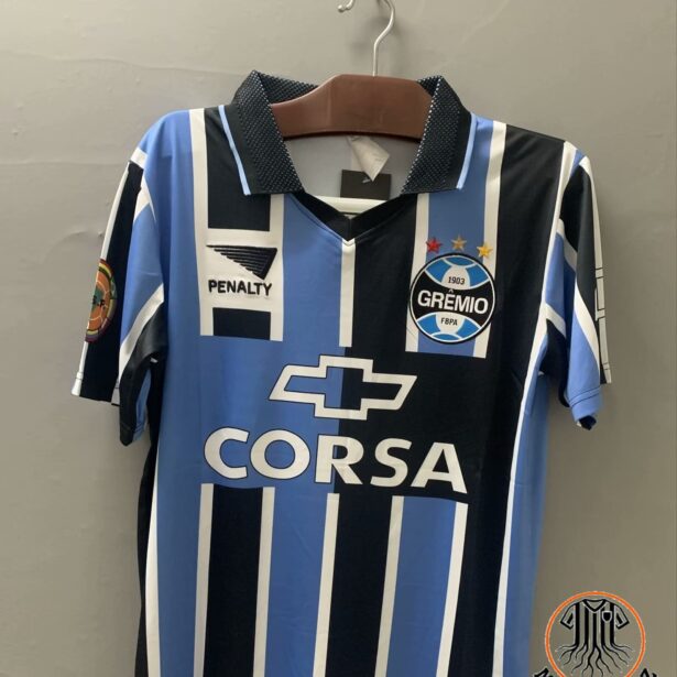 Camisa Futebol Grêmio - Modelo Retrô 1998 -Tricolor