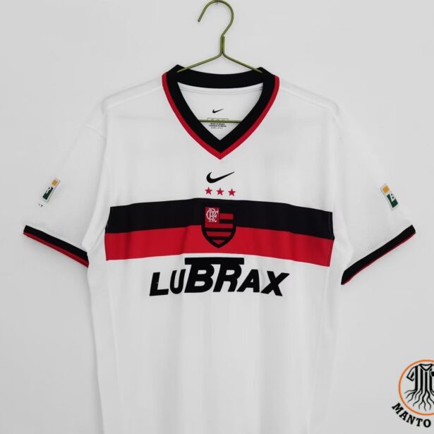 Camisa Futebol Flamengo - Modelo Retrô 2001 - Branca