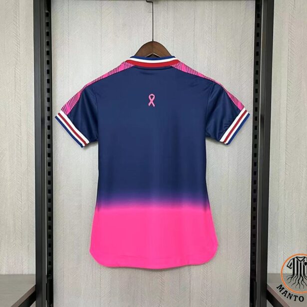 Miniatura de Camisa Futebol Fortaleza – Modelo Feminina 2024 – Azul e Rosa