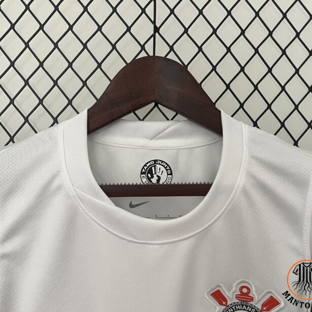Miniatura de Camisa Futebol Corinthians – Modelo Feminina Mandante 2025