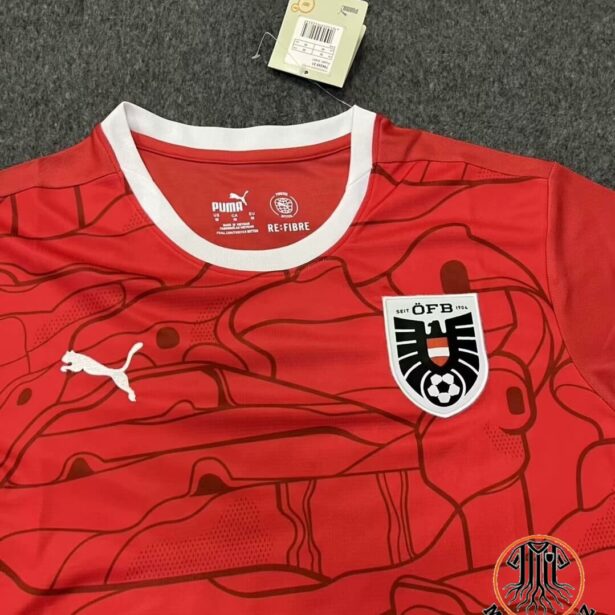Miniatura de Camisa Futebol Seleção da Áustria – Modelo 2025
