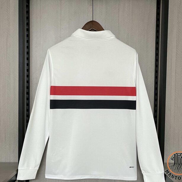 Miniatura de Camisa Futebol São Paulo – Modelo Manga Longa Mandante 2025