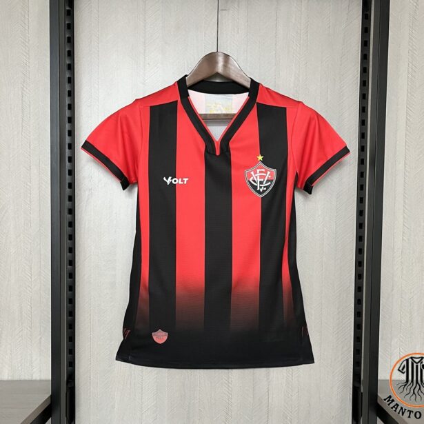 Camisa Futebol Vitória - Modelo Feminina 2024 - Rubro Negra