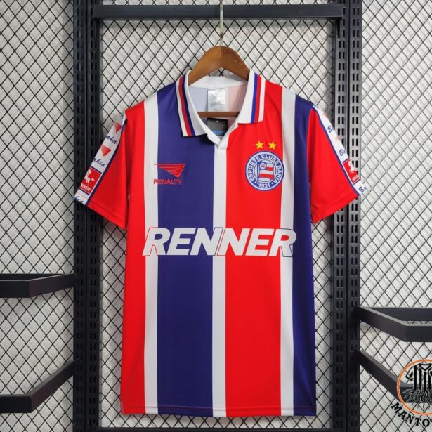 Camisa Futebol Bahia - Modelo Retrô 1998 - Tricolor