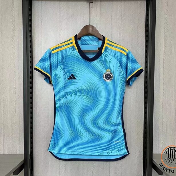 Camisa Feminina Futebol Cruzeiro - Modelo 2024 - Azul Claro