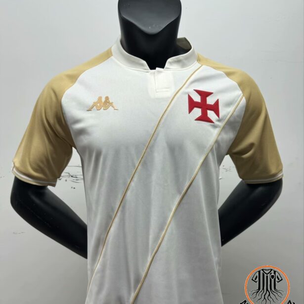Camisa Futebol Vasco - Modelo 2024 - Branca Dourada