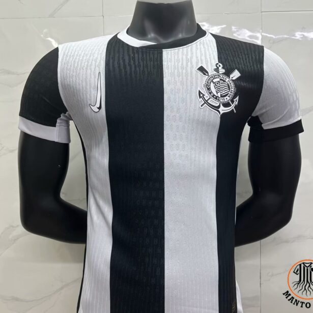 Camisa Futebol Corinthians - 2024 -Visitante - Preta e Branca
