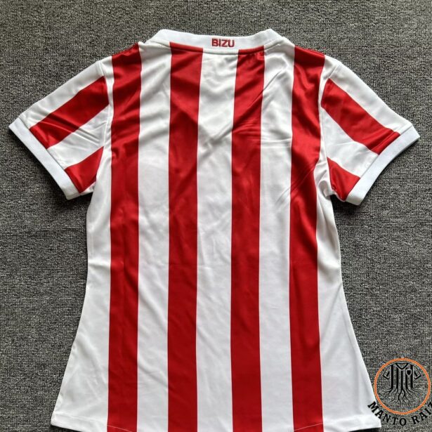 Miniatura de Camisa Futebol Náutico – Modelo Feminina 2024 – Branca e Vermelha