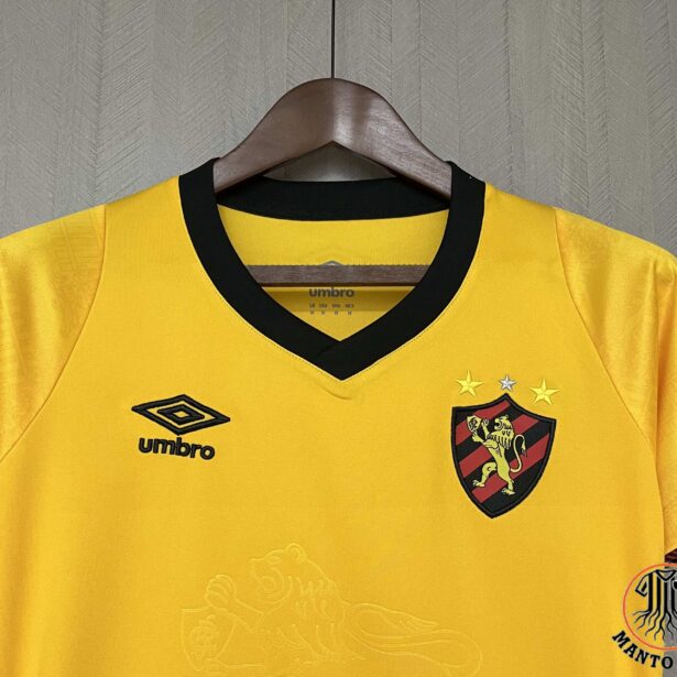 Miniatura de Camisa Futebol Sport – Modelo Feminina 2024 – Amarela