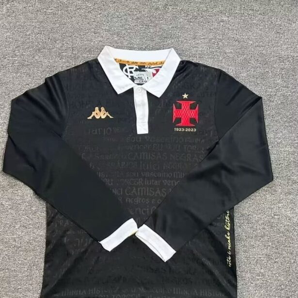 Camisa Futebol Vasco - Modelo Manga Longa - 2024- Preta