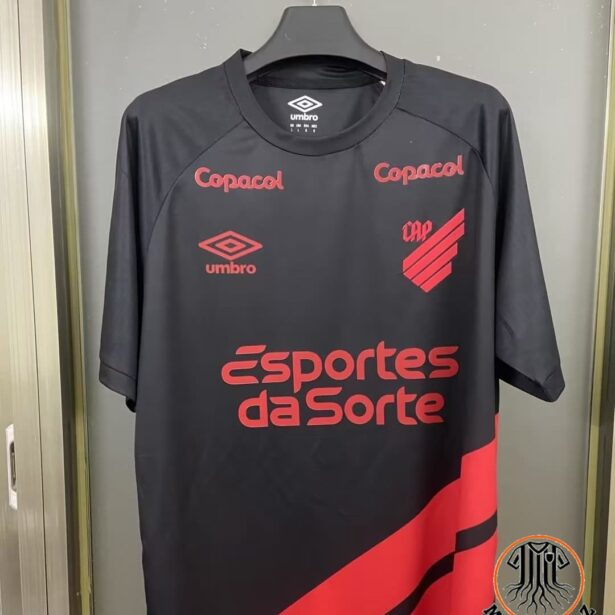 Camisa Futebol Atlético Paranaense - Modelo 2024 - Preta e Vermelha