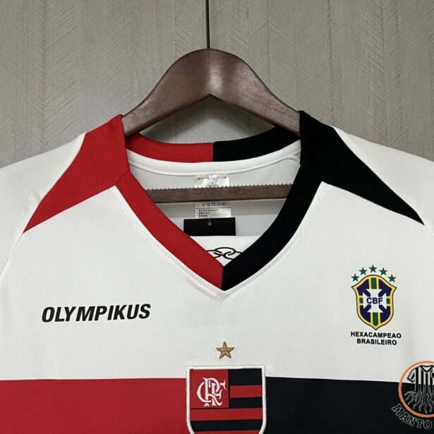 Miniatura de Camisa Futebol Flamengo – Modelo Retrô 2010 – Branca