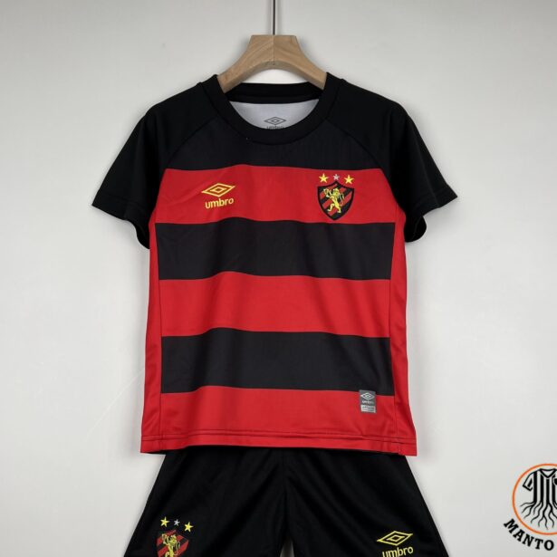 Kit Camisa e Shorts Futebol Sport Recife - Infantil - Rubro Negro