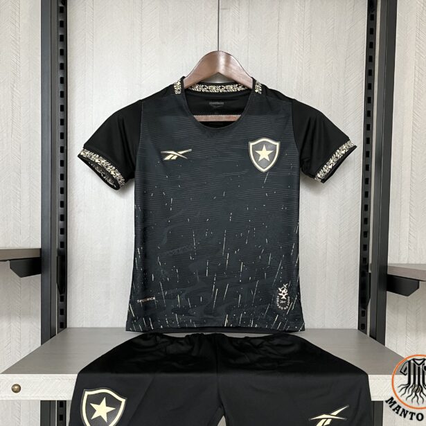 Kit Camisa e Shorts Futebol Botafogo - Infantil -Preto