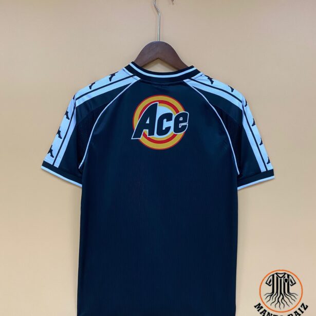 Miniatura de Camisa Futebol Vasco – Modelo Retrô 2000 – Branca e Preta