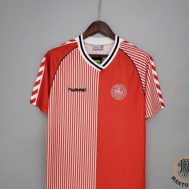 Camisa Futebol Seleção da Dinamarca - Modelo Retrô 1986