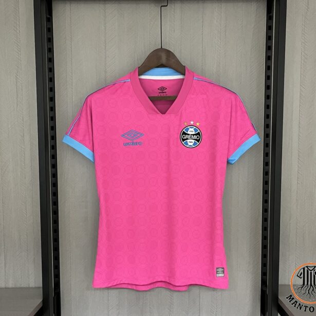 Camisa Futebol Grêmio - Modelo Feminina 2024 - Rosa
