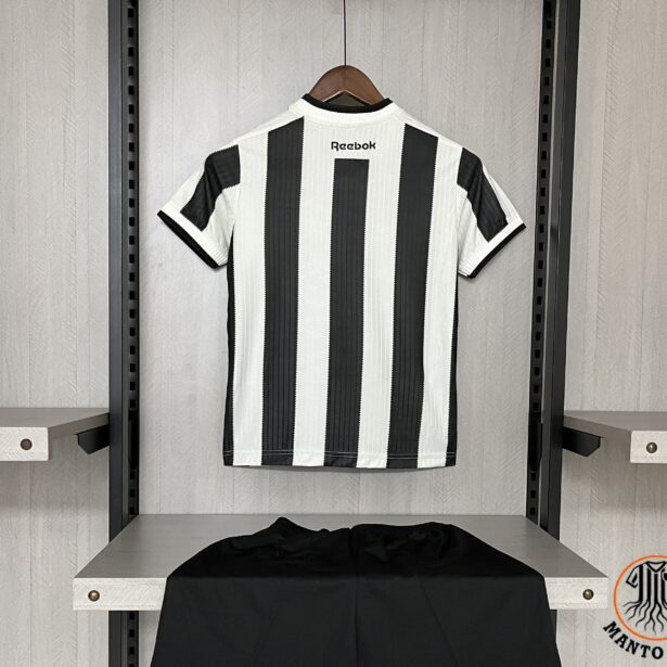Miniatura de Kit Camisa e Shorts Futebol Botafogo – Infantil -Preto e Branca