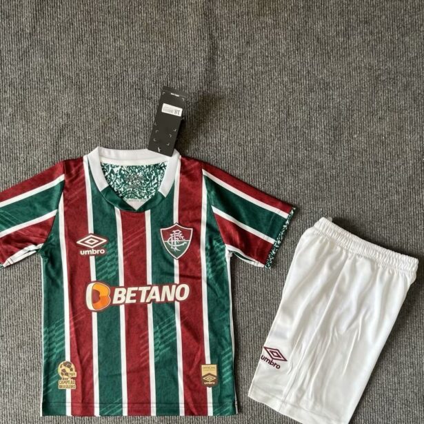 Kit Camisa e Shorts Futebol Fluminense - Infantil -Tricolor