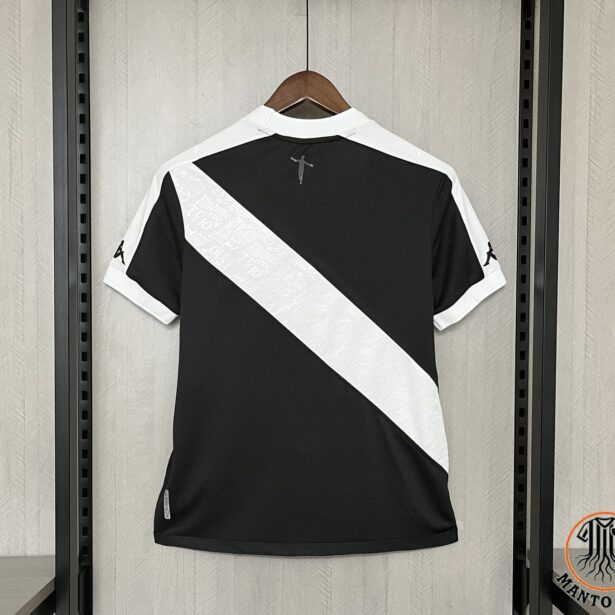 Miniatura de Camisa Futebol Vasco – Modelo Feminina – 2024 – Preta e Branca