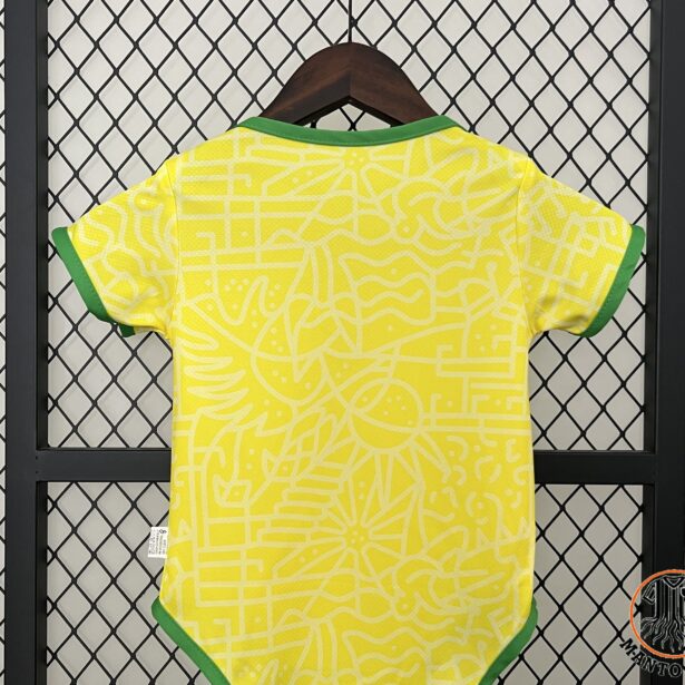 Miniatura de Camisa Futebol Seleção Brasileira – Modelo 2024 – Body Bebê